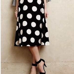 HD in Paris Black & White Polka Dot A-Line Skirt